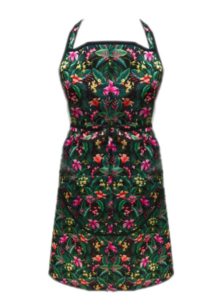 Rena Fartuszek Fryzjerski Tropical print Zielony